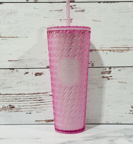Pink Soft Touch Chain Cold Cup Starbucks Tumbler, Venti Size
