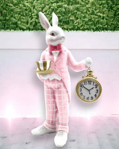 Pink Bunny with Pocketwatch In Stock Now