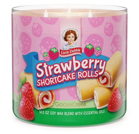 Strawberry Shortcake Rolls Little Debbie Goosecreek 3 Wick Candle