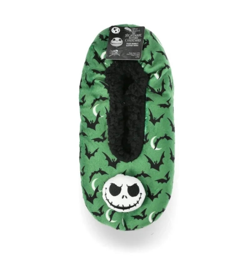 Nightmare Before Christmas Bat Fuzzy Slipper Socks Size 4 10