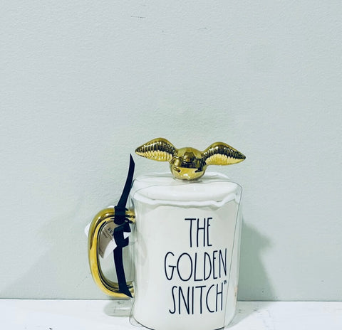 The Golden Snitch Harry Potter Rae Dunn Topper Mug