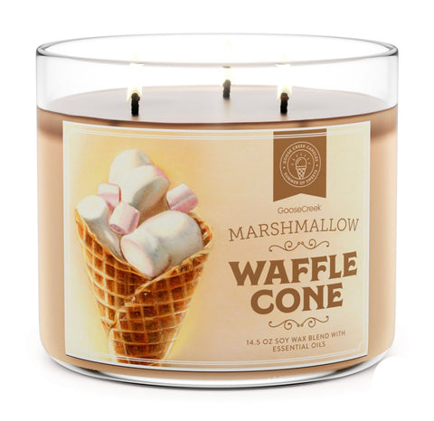 Marshmallow Waffle Cone Goosecreek 3 Wick Candle