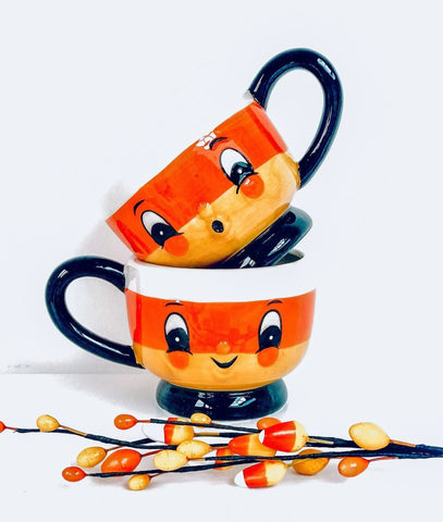 Candy Corn Set Of 2 Mugs By Johanna Parker In Stock Now
