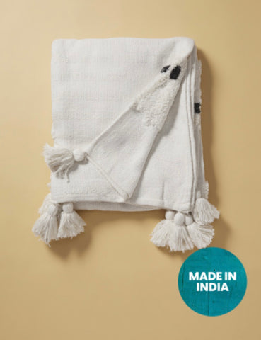 Halloween Ghost Knitted White Throw In Stock Now