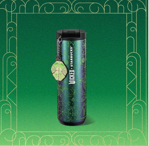 Starbucks Wicked Glow-in-the-Dark Tumbler with Grimmerie Charm (16 oz.)