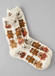 American Eagle Pumpkin Teddy Fuzzy Crew Socks