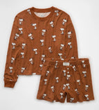 American Eagle Autumn Peanut Plush PJ Set