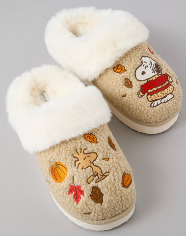 Snoopy Fall Slippers by American Eagle (Sizes are in American Sizes - conversion table in next photo)