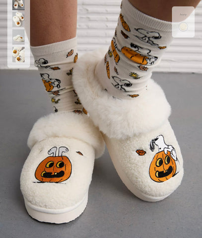 Snoopy Fall Slippers by American Eagle (Sizes are in American sizes - conversion photo in next photo)