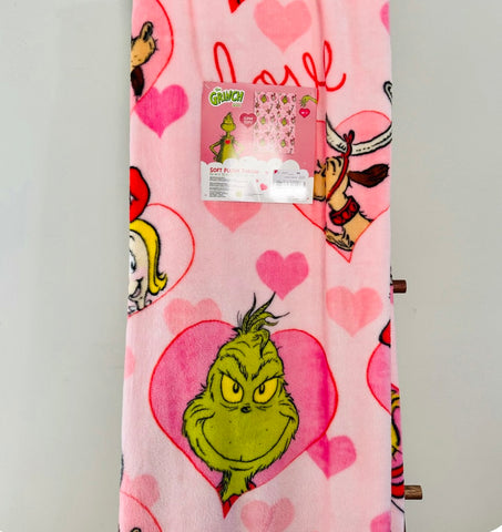 Grinch Valentine Throw