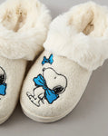 American Eagle Snoopy Blue Bow Slippers