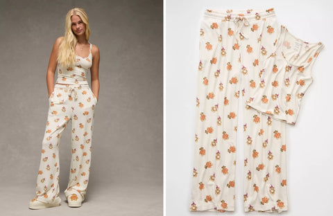 American Eagle Pumpkin Bear PJ Set