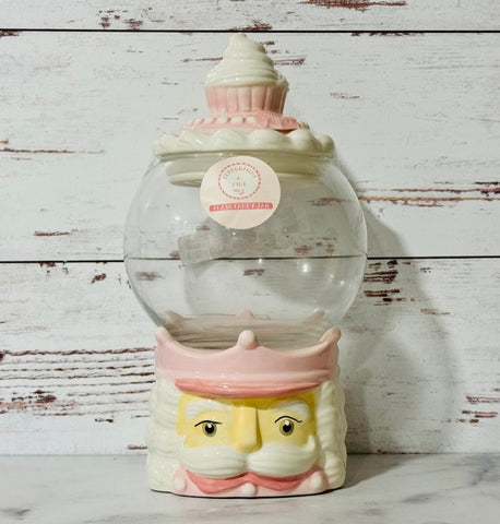 Pastel Pink Nutcracker Candy Jar