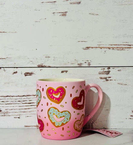 Ombre Sprinkle Heart Christmas Mug