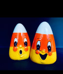 Candy Corn Salt & Pepper Shaker Set By Johanna Parker *Imperfect* In Stock Now
